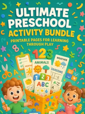 Ultimate Preschool Activity Bundle – 490+ Printable Pages for Learning Through Play